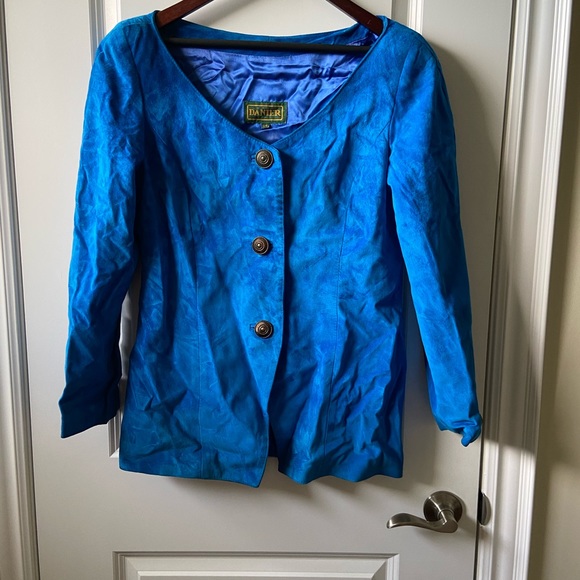 DANIER Vintage Blue 2-Piece Suede Suit - Picture 11 of 11